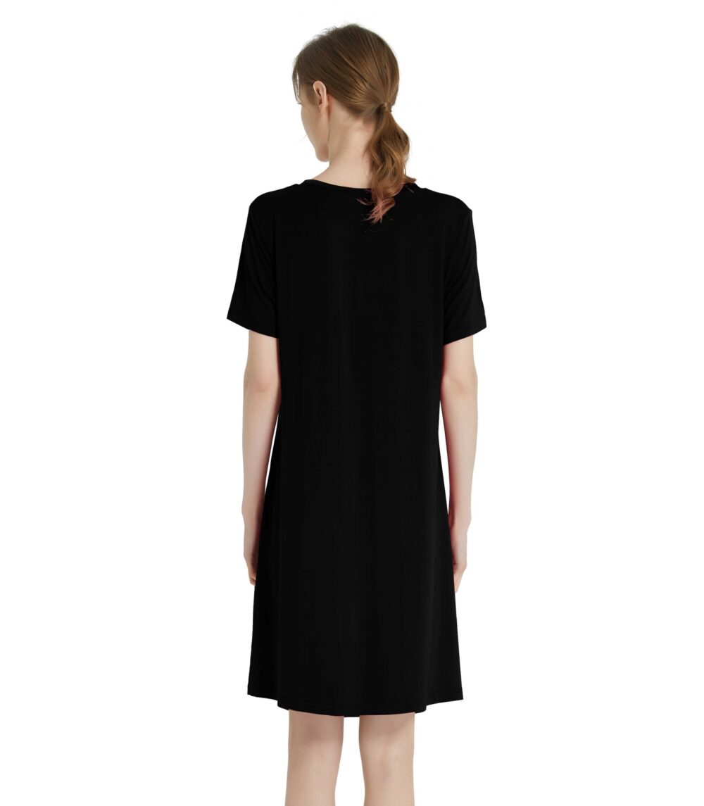 Womens Bamboo Fiber Fabric Nightgown Sleepwear Sleep Night Shirts Nightwear Nightdress - Image 14