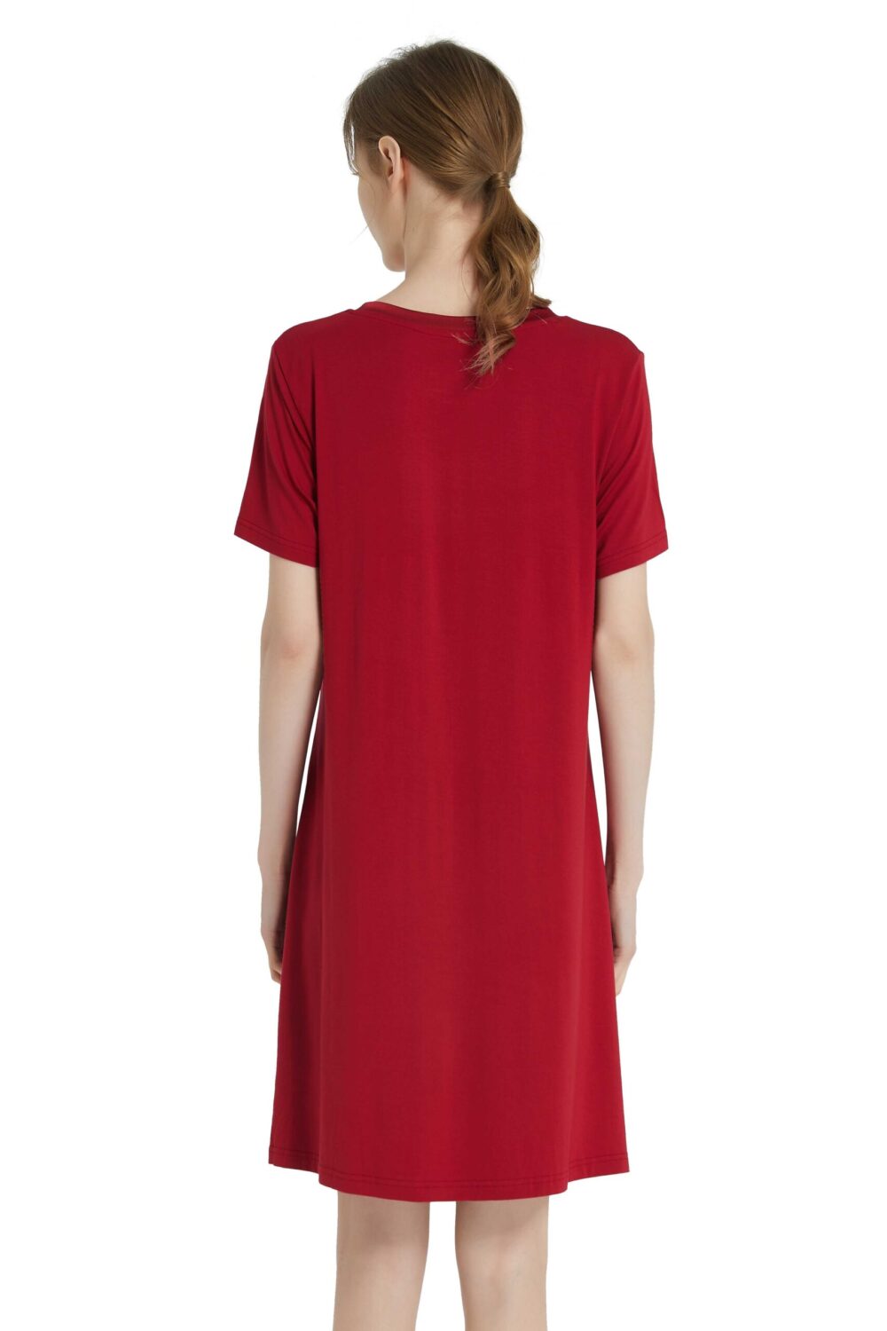 Womens Bamboo Fiber Fabric Nightgown Sleepwear Sleep Night Shirts Nightwear Nightdress - Image 12