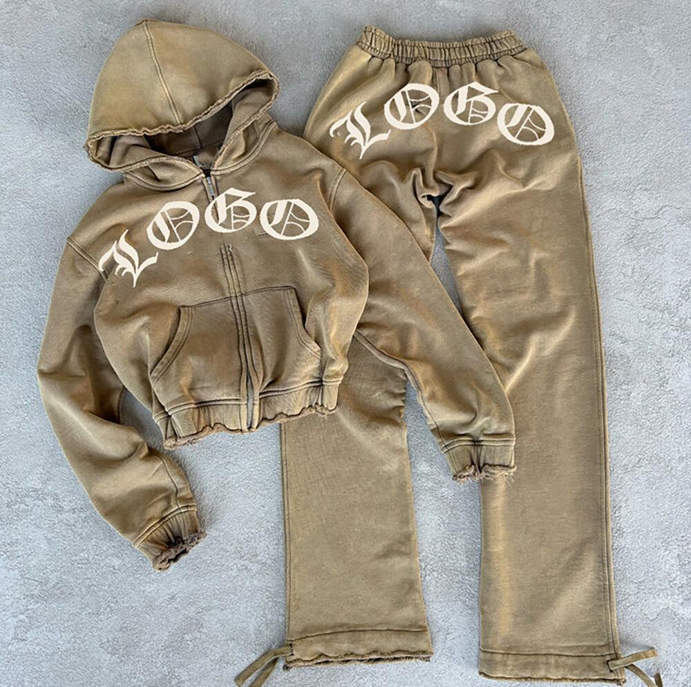 Custom Logo Two Piece Sets for Women Sweatsuit Tracksuits Zip Up Jackets Hoodies Matching Sets Women Clothing Lounge Sets
