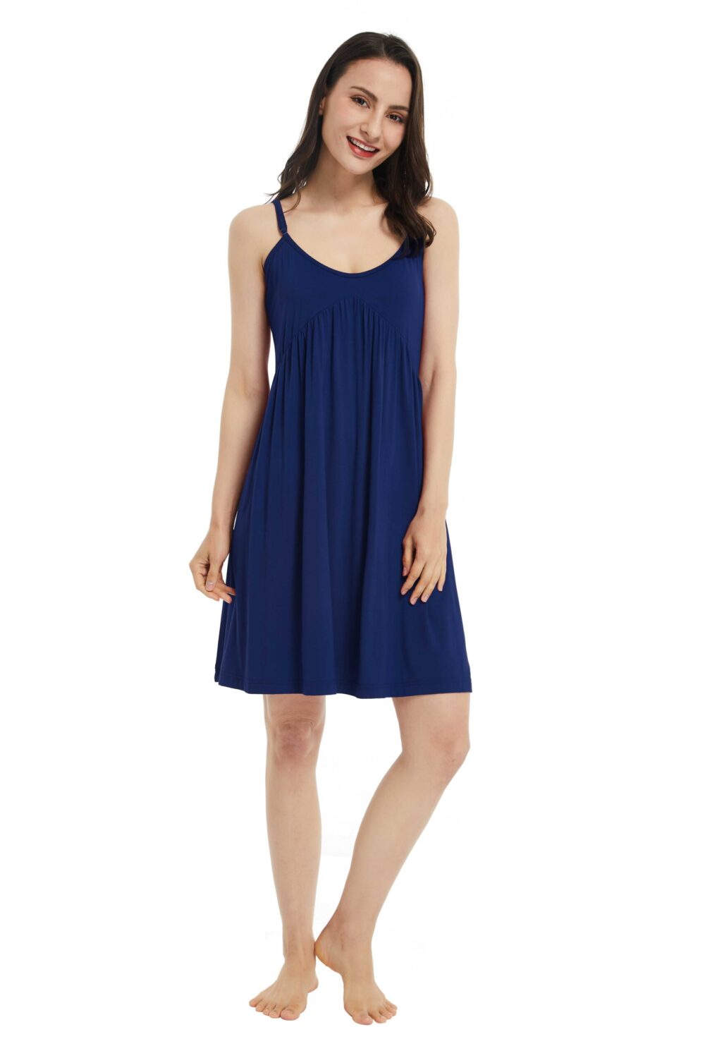 Bamboo Nightgown Full Slip Dress Chemise Sleeveless Sleepwear Plus Size Comfy Nightshirt - Image 8