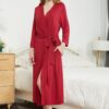 Womens Bamboo Fiber Kimono Robe Lightweight Long Knit Bathrobe Thin Sleepwear Soft Ladies Loungewear S-3XL - Image 10