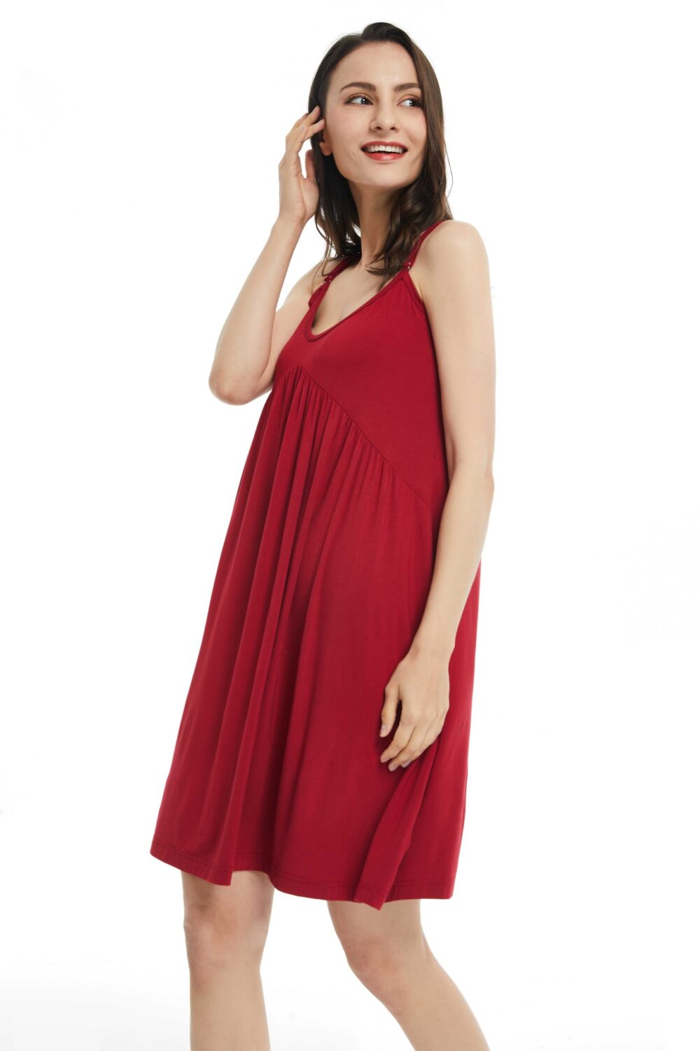 Bamboo Nightgown Full Slip Dress Chemise Sleeveless Sleepwear Plus Size Comfy Nightshirt