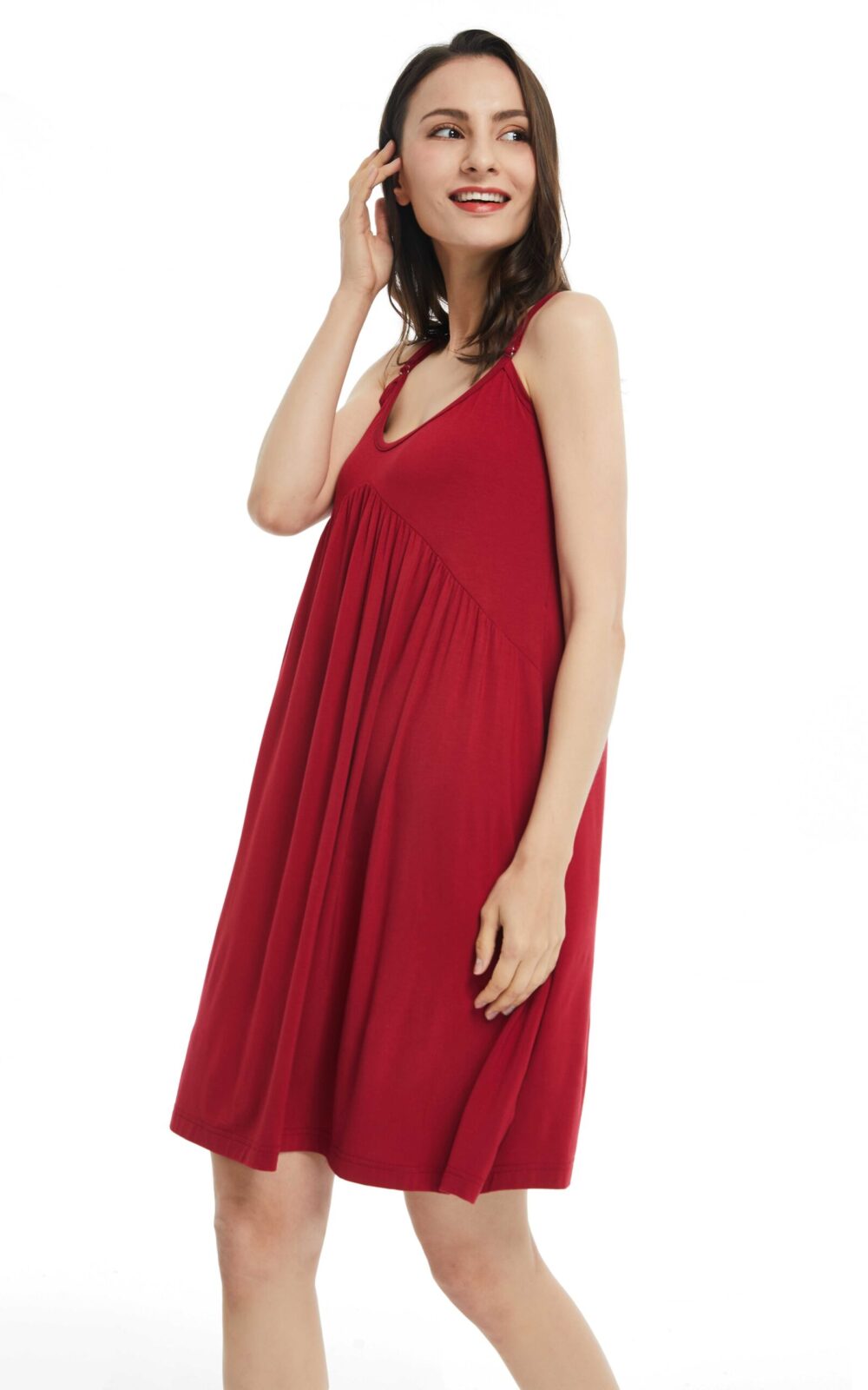 Bamboo Nightgown Full Slip Dress Chemise Sleeveless Sleepwear Plus Size Comfy Nightshirt