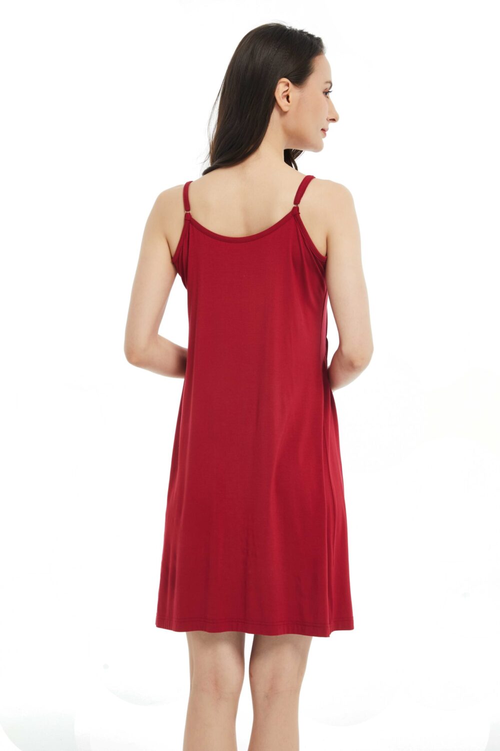 Bamboo Nightgown Full Slip Dress Chemise Sleeveless Sleepwear Plus Size Comfy Nightshirt - Image 5