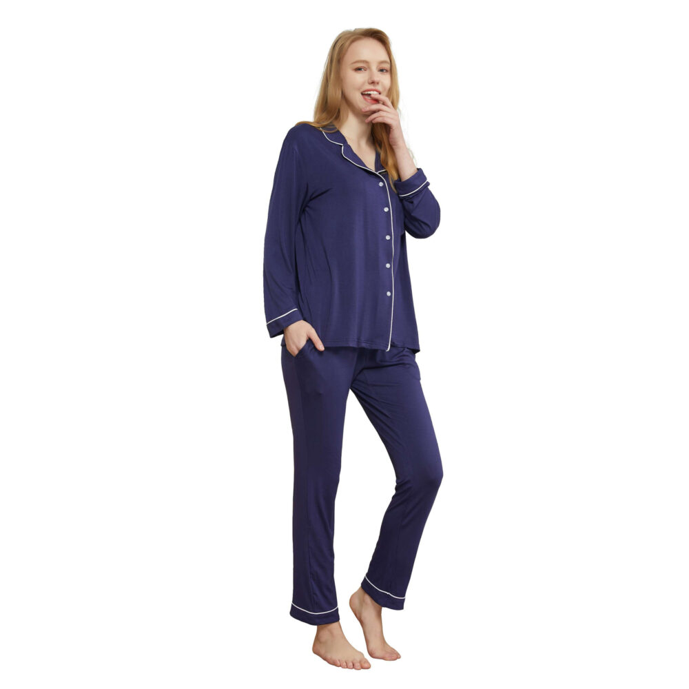 Bamboo Womens Pajamas Set Sleepwear Cute Pajama Sets for Women Pijamas PJS PJ Set for Women Comfy Soft Long Sleeve Pants - Image 5