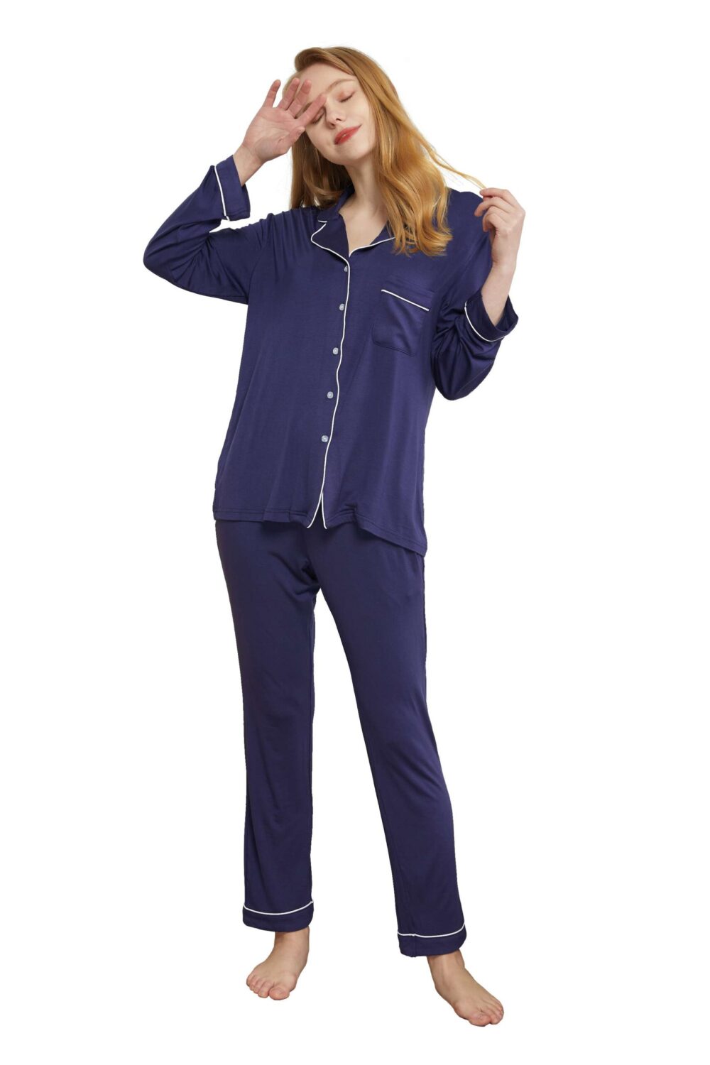 Bamboo Womens Pajamas Set Sleepwear Cute Pajama Sets for Women Pijamas PJS PJ Set for Women Comfy Soft Long Sleeve Pants - Image 6