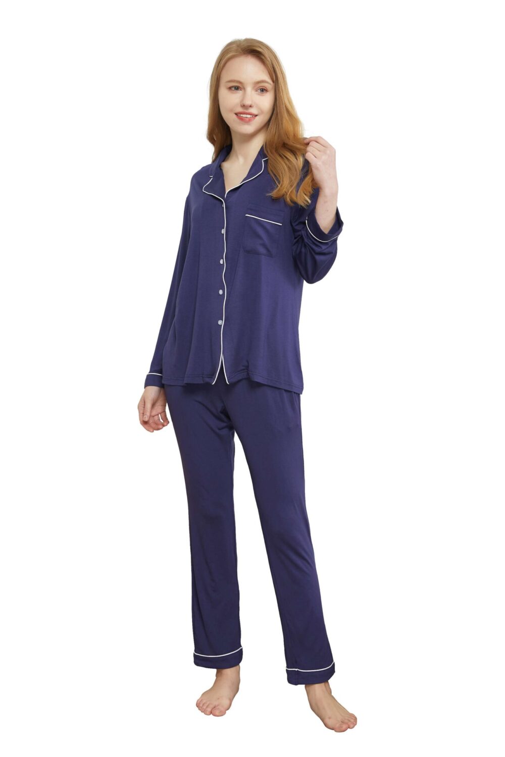 Bamboo Womens Pajamas Set Sleepwear Cute Pajama Sets for Women Pijamas PJS PJ Set for Women Comfy Soft Long Sleeve Pants - Image 3