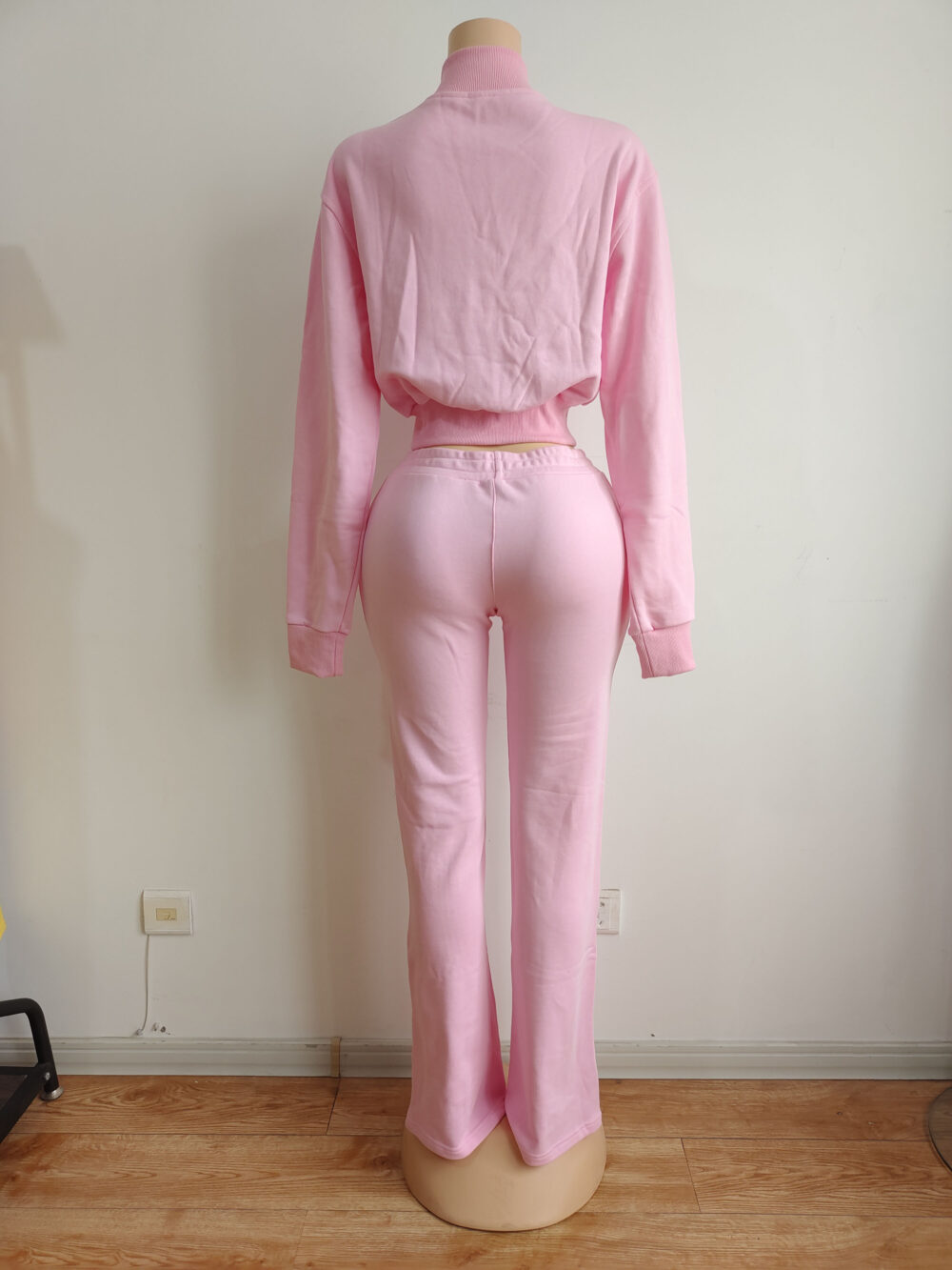 Custom Sweatsuit logo color Women 2 Piece Outfits Zip Up Crop Lounge SweatPants Loungewear Sweat Set 2025 Fall Trendy Tracksuit - Image 3
