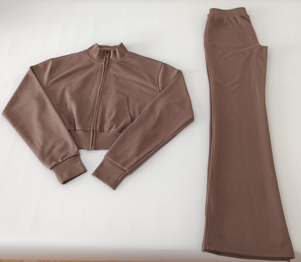 Custom Sweatsuit logo color Women 2 Piece Outfits Zip Up Crop Lounge SweatPants Loungewear Sweat Set 2025 Fall Trendy Tracksuit - Image 8