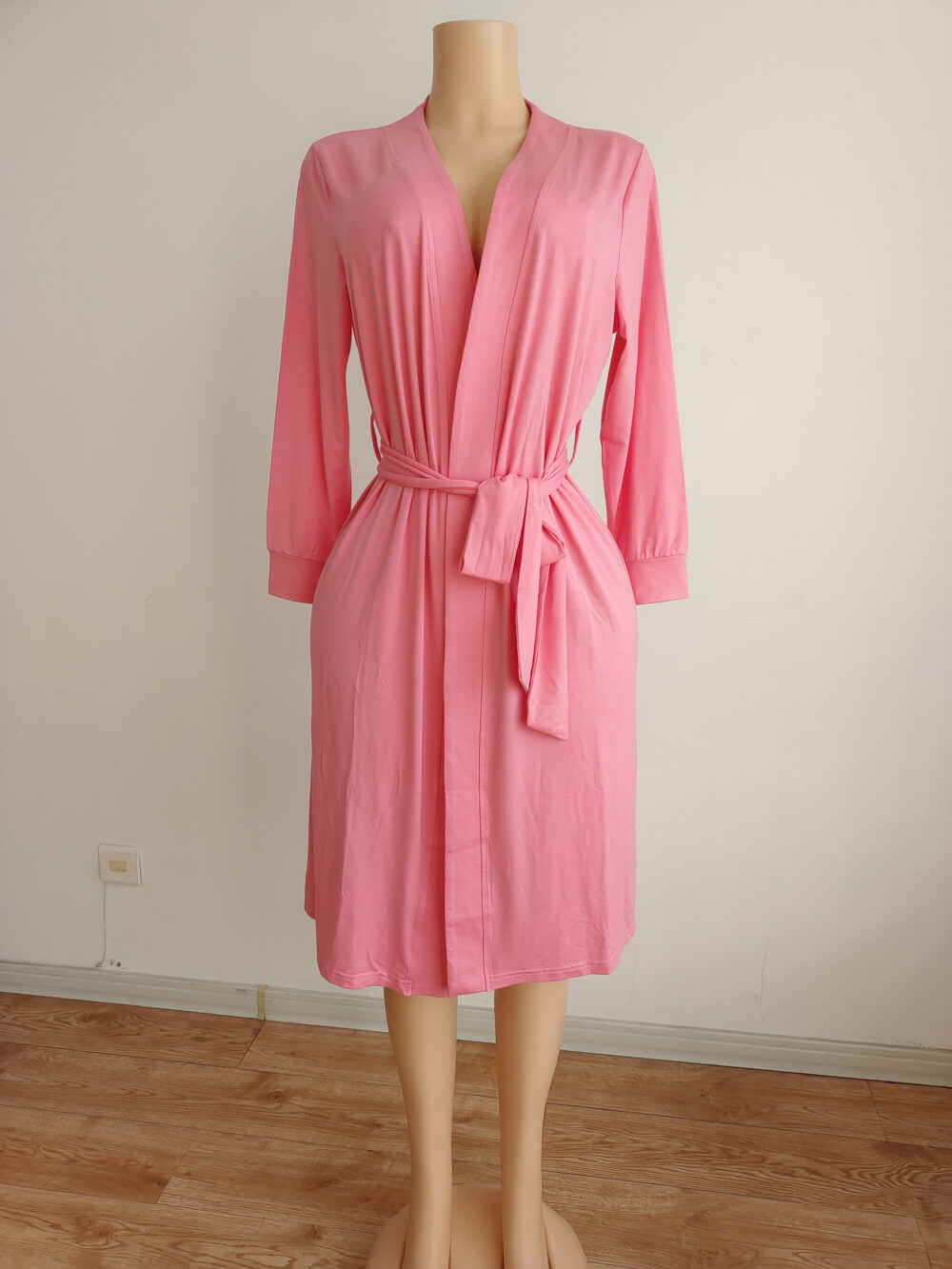 Bamboo Viscose Robes for Women Long Sleeve Knit Kimono Bathrobe Soft Lightweight Loungewear Ladies Sleepwear - Image 13