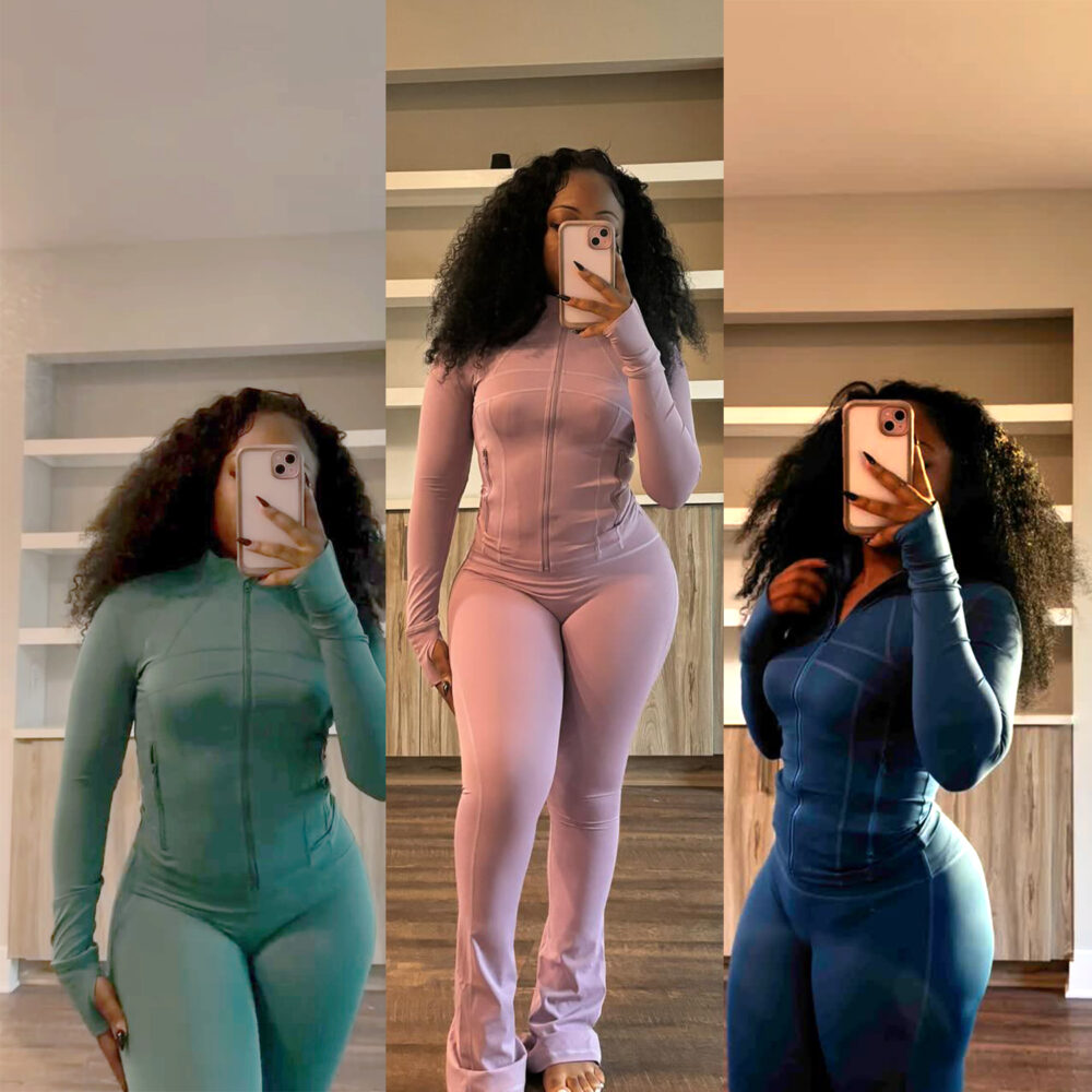 Custom Logo lulu Women Knit outfits Tracksuits Jogger 2 pieces Set Nylon High Elasticity Sweatpants Sweatsuits Women Lounge Set