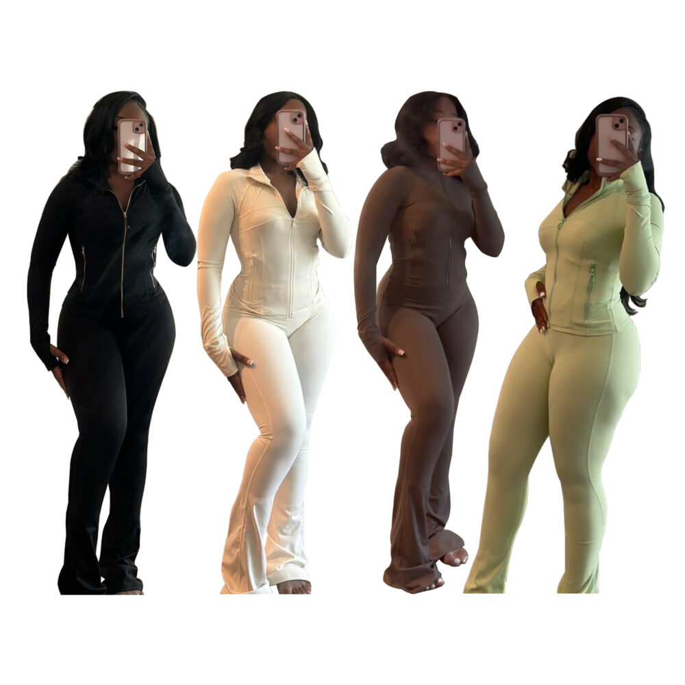 Full Zip Up lulu Womens Tracksuits Custom Logo Tracksuit Set Gym Wear Activewear High Elasticity Long Sleeve Yoga Outfits