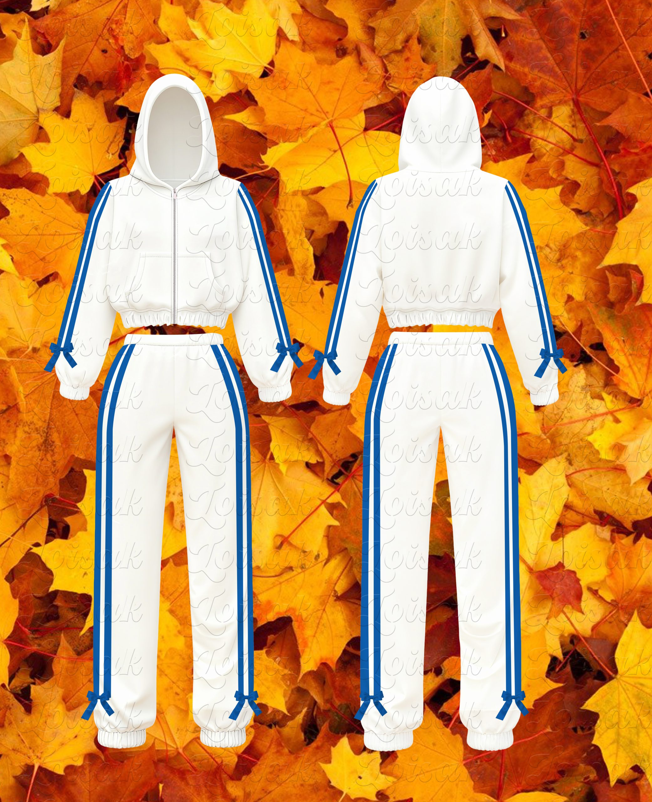 Custom Distressed Womens Sweatsuits Long Sleeve Zipper Sweatshirt Lounge Wear Sweatpants And Hoodie Set 2 Piece Set Women (复制) (复制) - Image 5