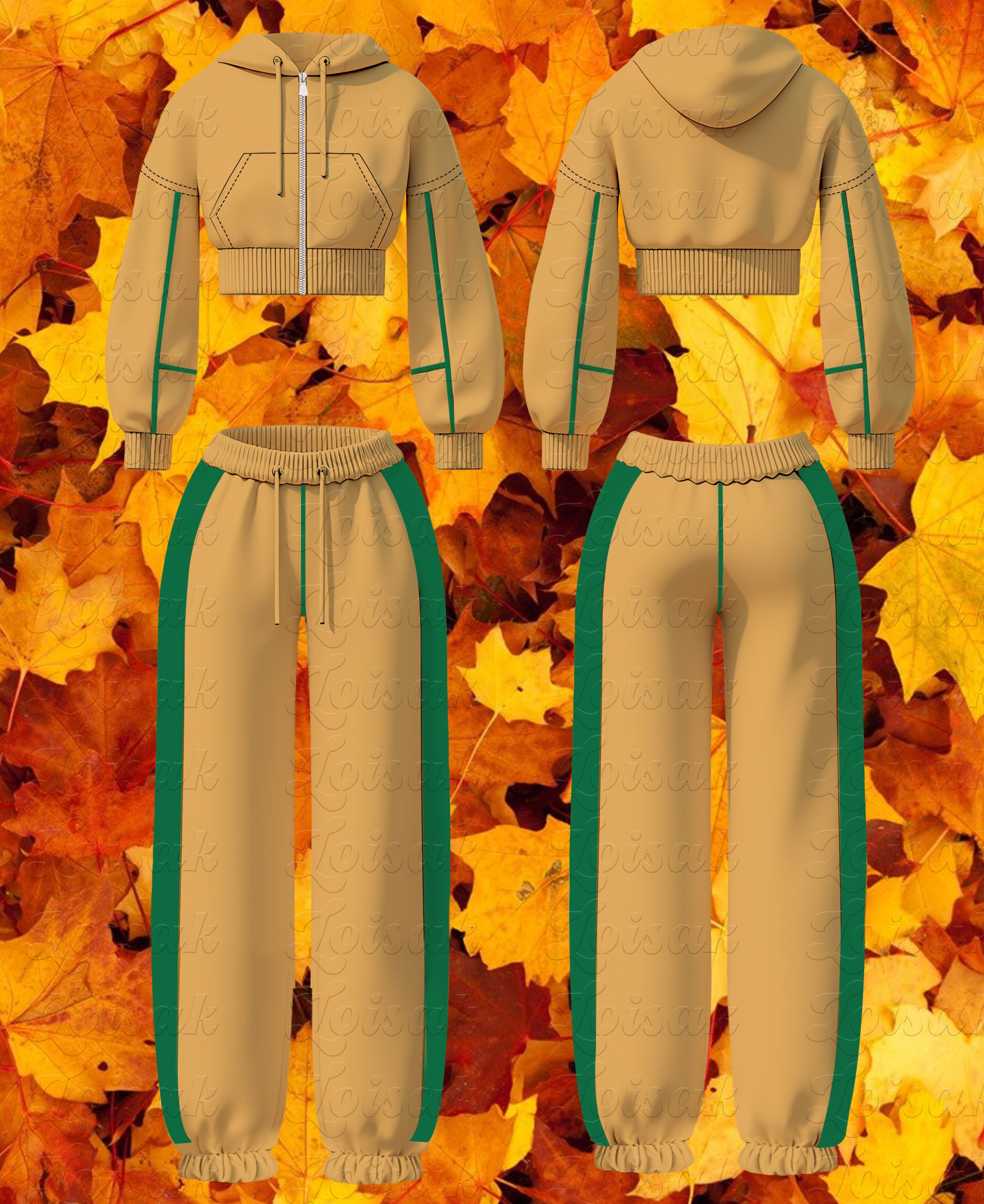 Custom Distressed Womens Sweatsuits Long Sleeve Zipper Sweatshirt Lounge Wear Sweatpants And Hoodie Set 2 Piece Set Women (复制) (复制) (复制) - Image 5