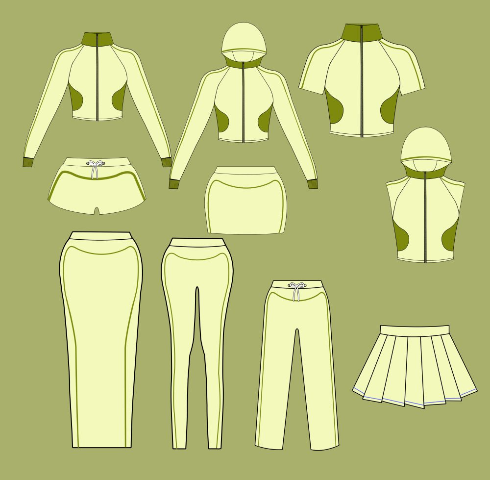Zip through jacket Contrast side panel detail Cropped fit Track Set